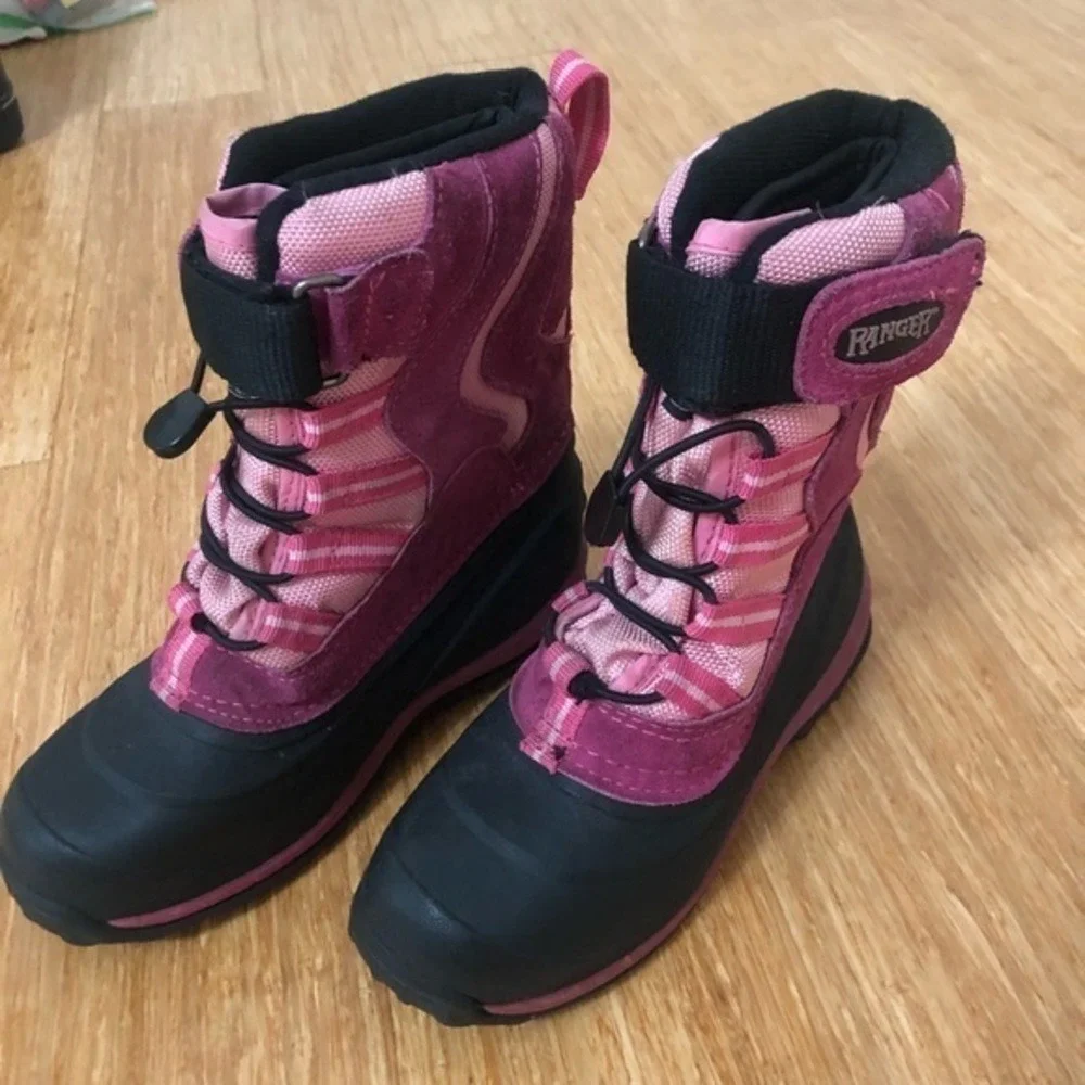 Girls Ranger Snow Boots sz 8 with Dupont‎ Thermal light. Winter Rain Boots